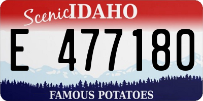 ID license plate E477180