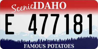 ID license plate E477181