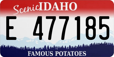 ID license plate E477185