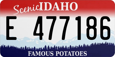 ID license plate E477186