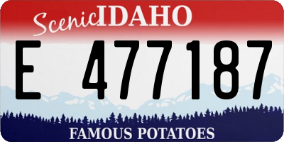 ID license plate E477187