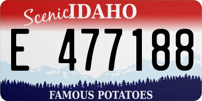 ID license plate E477188