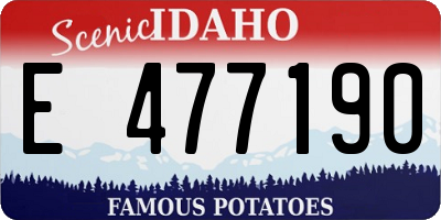 ID license plate E477190