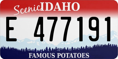 ID license plate E477191