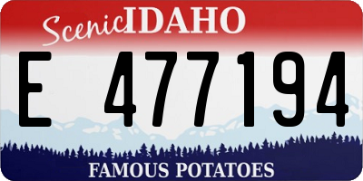 ID license plate E477194