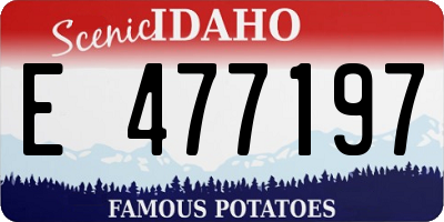 ID license plate E477197