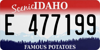 ID license plate E477199