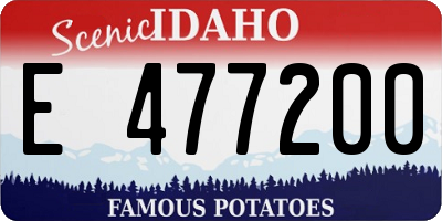 ID license plate E477200