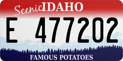 ID license plate E477202