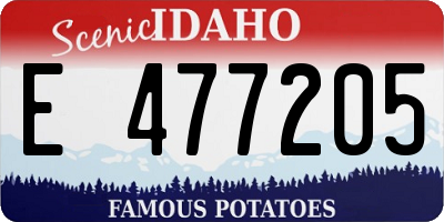ID license plate E477205
