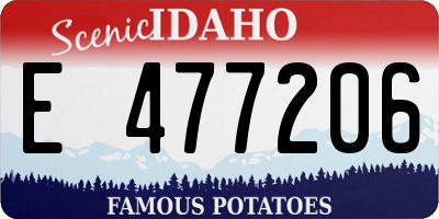 ID license plate E477206