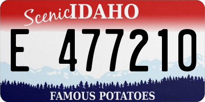 ID license plate E477210