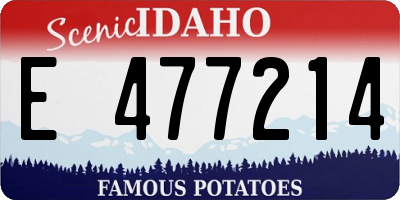 ID license plate E477214