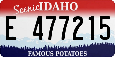 ID license plate E477215