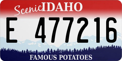 ID license plate E477216