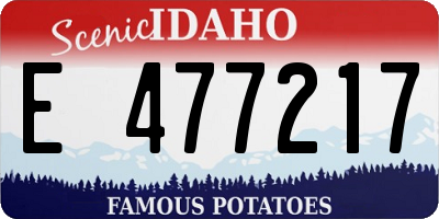 ID license plate E477217