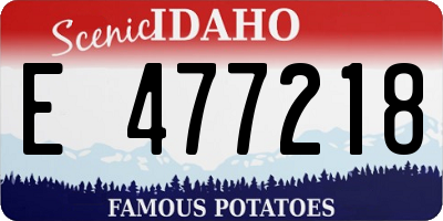 ID license plate E477218