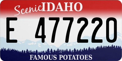 ID license plate E477220