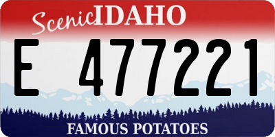 ID license plate E477221