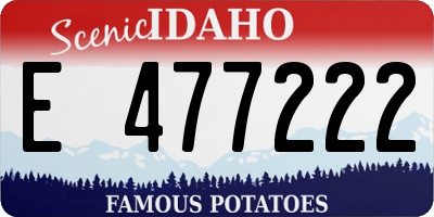 ID license plate E477222
