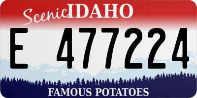 ID license plate E477224