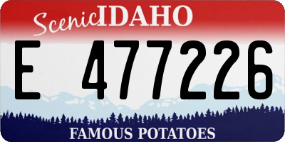 ID license plate E477226