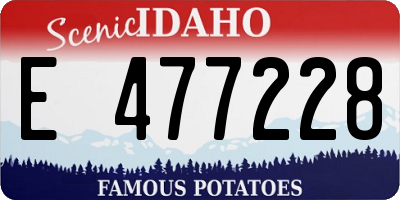 ID license plate E477228