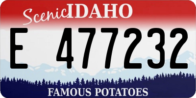 ID license plate E477232