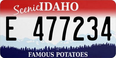 ID license plate E477234