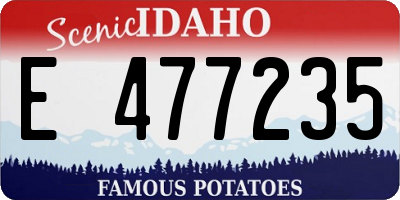 ID license plate E477235