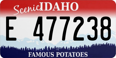 ID license plate E477238