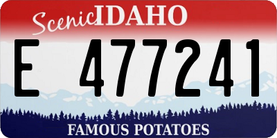 ID license plate E477241