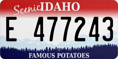 ID license plate E477243