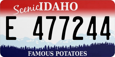 ID license plate E477244