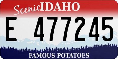ID license plate E477245