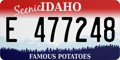 ID license plate E477248
