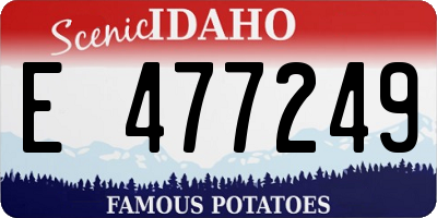 ID license plate E477249