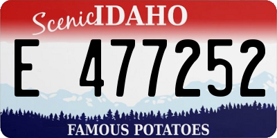 ID license plate E477252