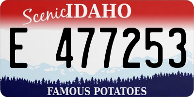 ID license plate E477253