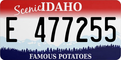 ID license plate E477255