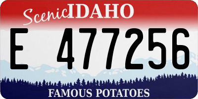 ID license plate E477256