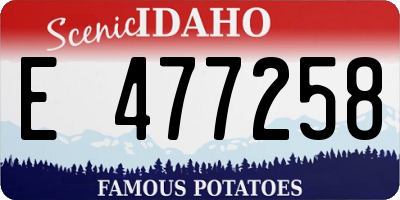 ID license plate E477258