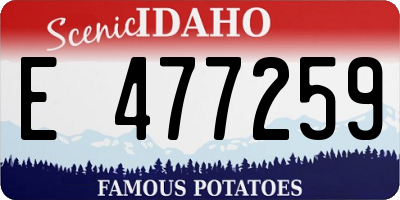 ID license plate E477259