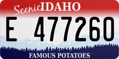 ID license plate E477260