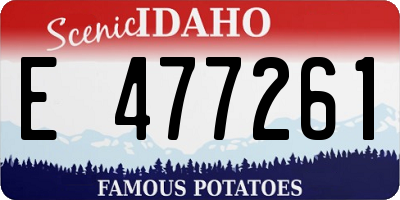 ID license plate E477261