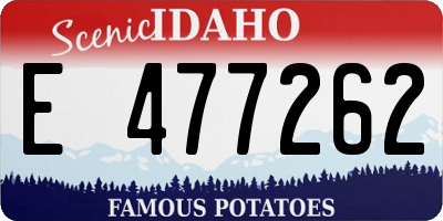 ID license plate E477262