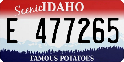ID license plate E477265