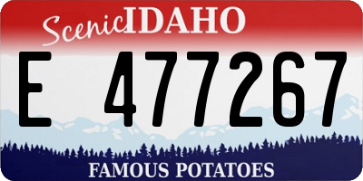 ID license plate E477267