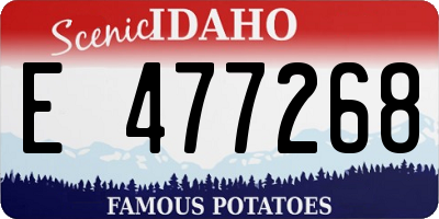 ID license plate E477268