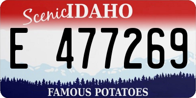 ID license plate E477269